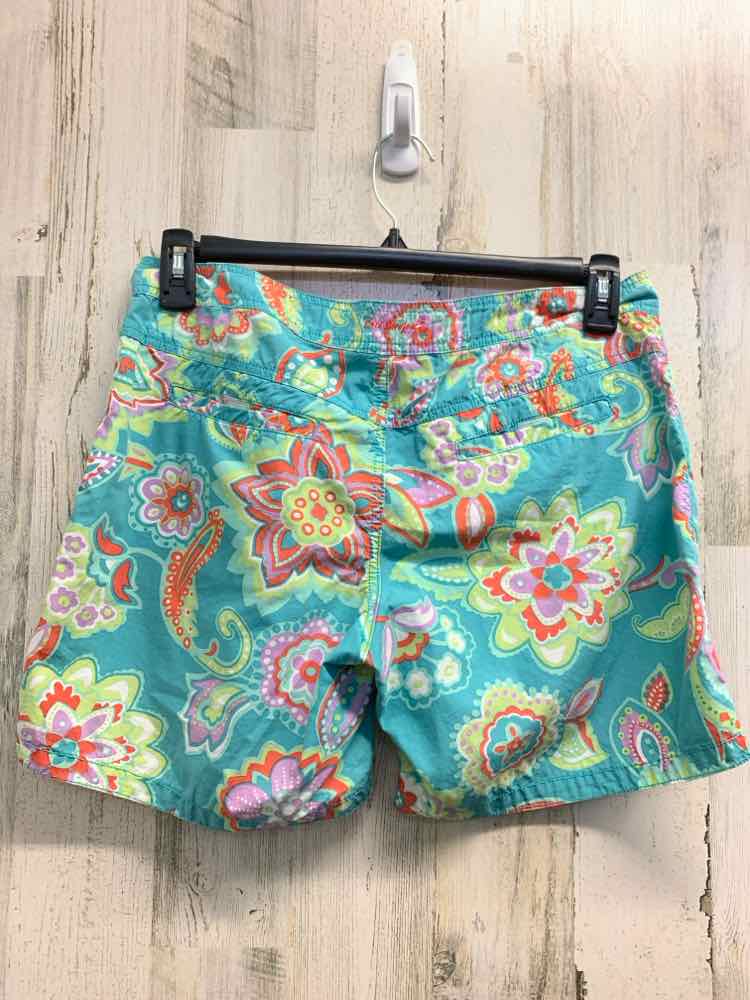 PRE-OWNED Size 9 BORN BAREFOOT TEAL/PURP/WHT Floral Shorts