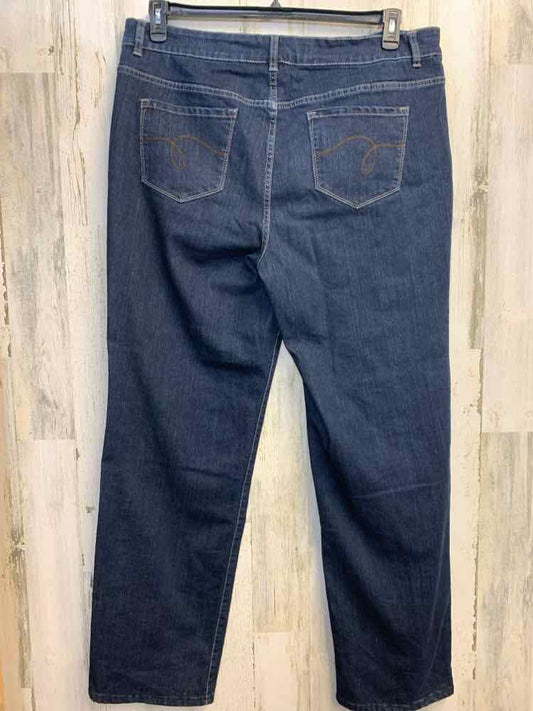 Size 22 AVENUE PLUS SIZES DARK BLUE Denim STRAIGHT Jeans