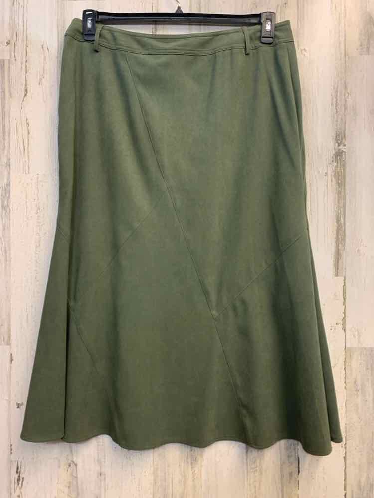 PRE-OWNED M COLLECTION Dresses and Skirts Size 16 Olive Solid 2PC Skirt/2 PIECE
