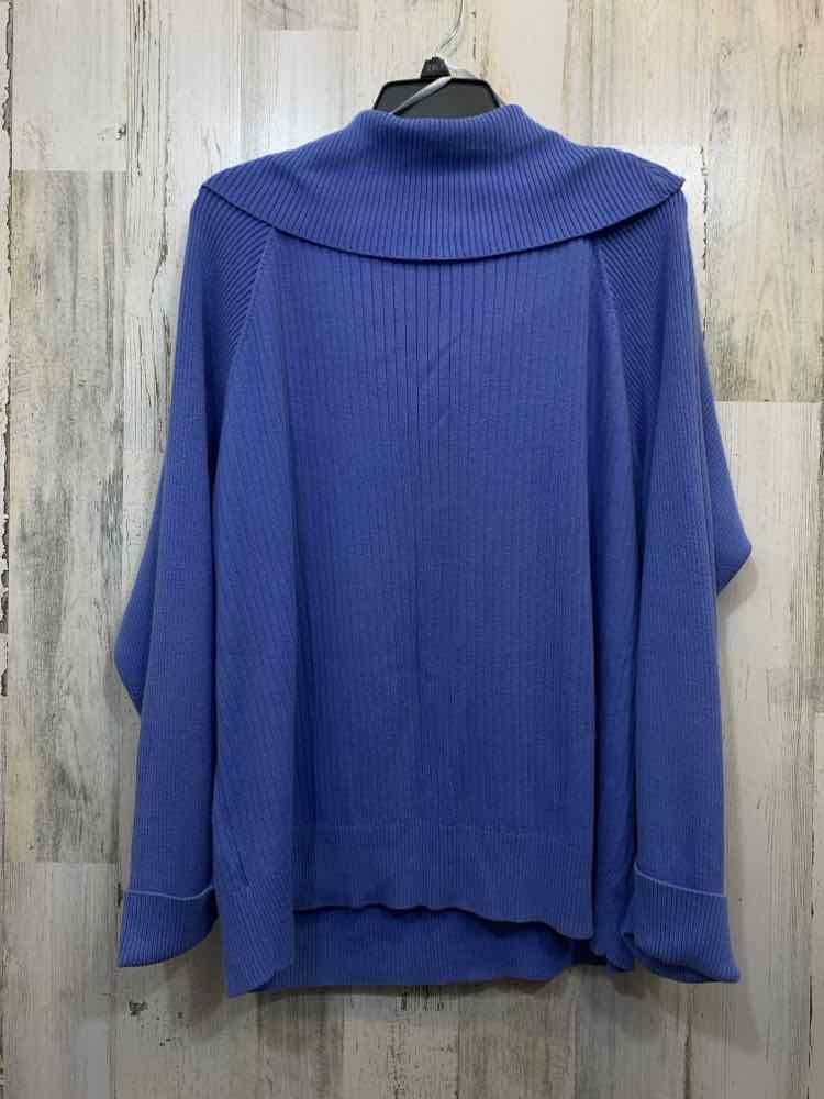 JEANNE PIERRE PLUS SIZES Size 3X periwinkle SWEATER Sweater