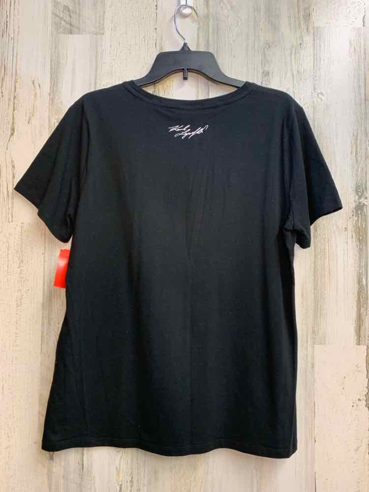 KARL LAGERFELD Tops Size L BLK/WHT T-SHIRT TOP