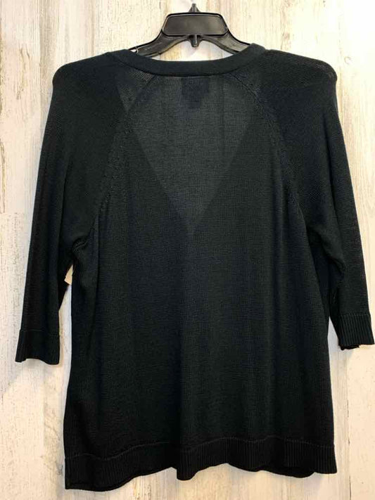 CHAPS PLUS SIZES Size 1X Black CARDIGAN Cardigan