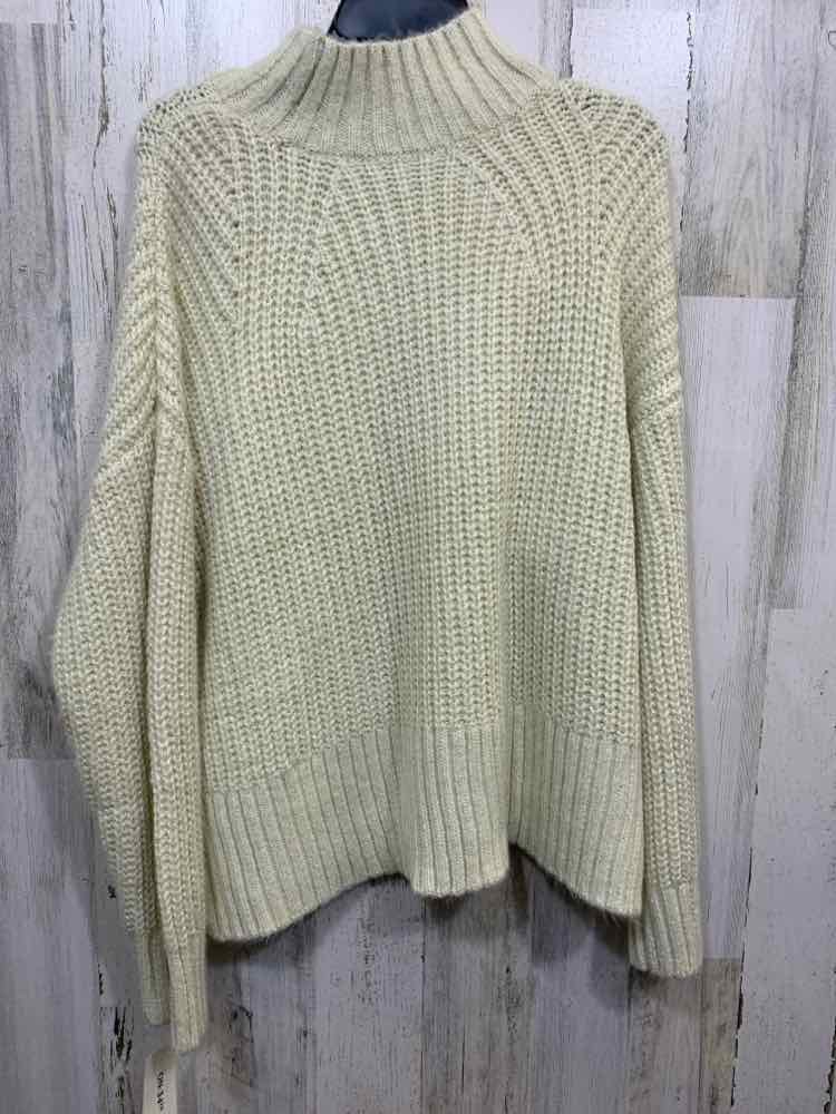 NWT ON 34TH Size L Tops CREAM CABLE KNIT LONG SLEEVE/ MOCK NECK SWEATER