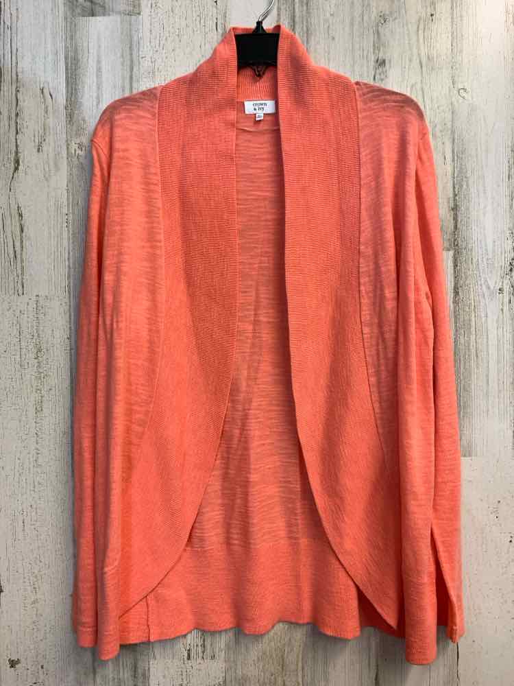 PRE-OWNED CROWN & IVY Tops Size XL Peach LONG SLEEVES TOP
