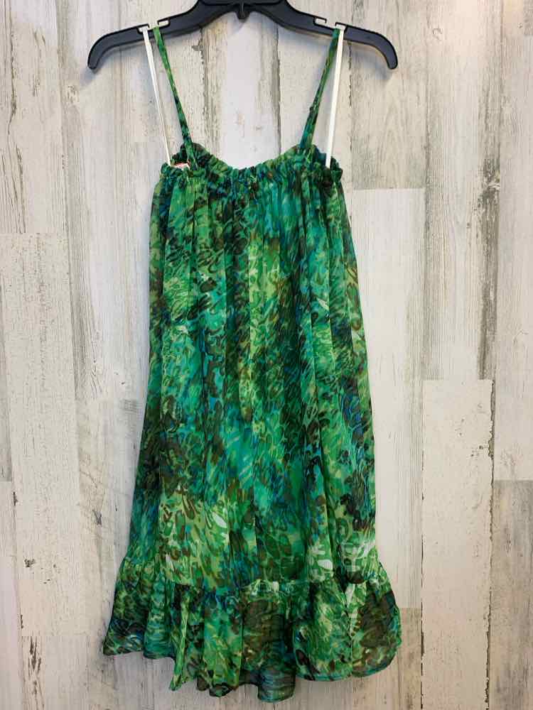 PRE-OWNED MADISON LEIGH Dresses and Skirts Size 4 Green ABSTRACT Dress