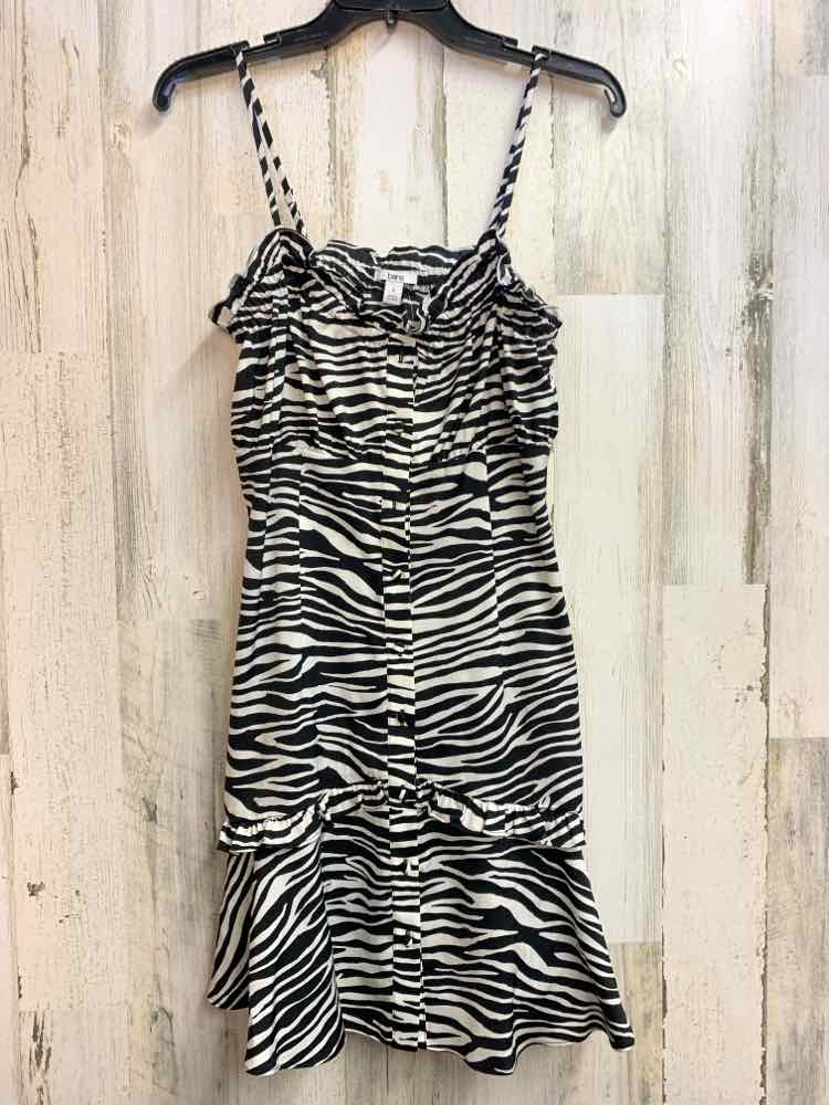 NWT BAR lll Dresses and Skirts Size S BLK/WT ZEBRA SPAGHETTI STRAP Dress/BUTTON