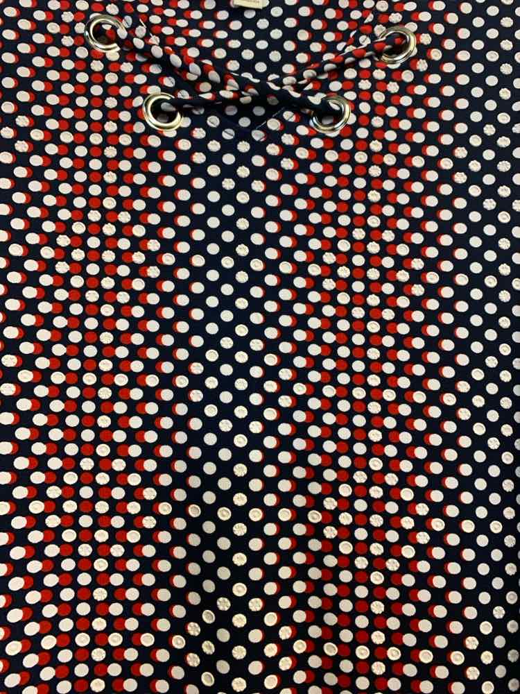 PRE-OWNED CATO Tops Size L RED/WHT/NAVY DOTS SLEEVELESS TOP