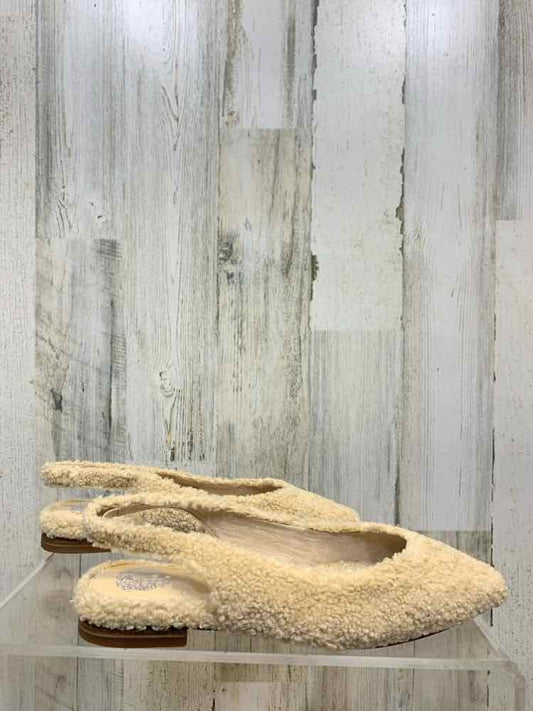 NWT VINCE CAMUTO SHOES Shoe Size 6 Tan Fleece SLING BACK SHOES/TAN FLEECE SLING