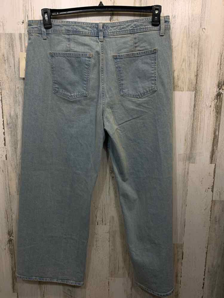 NWT Size 16 UNIVERSAL THREADS BOTTOMS Blue HIGH-RISE SAILOR WIDE LEG Jeans
