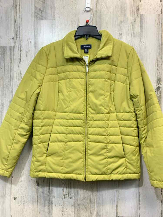 LANDS END JACKETS / COATS Size MP CHARTREUSE PUFFER JACKET Jacket