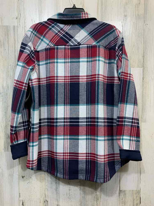 PRE-OWNED ORVIS JACKETS / COATS Size XL WINE/TEAL/WHITE/NAVY Plaid Jacket/WINE