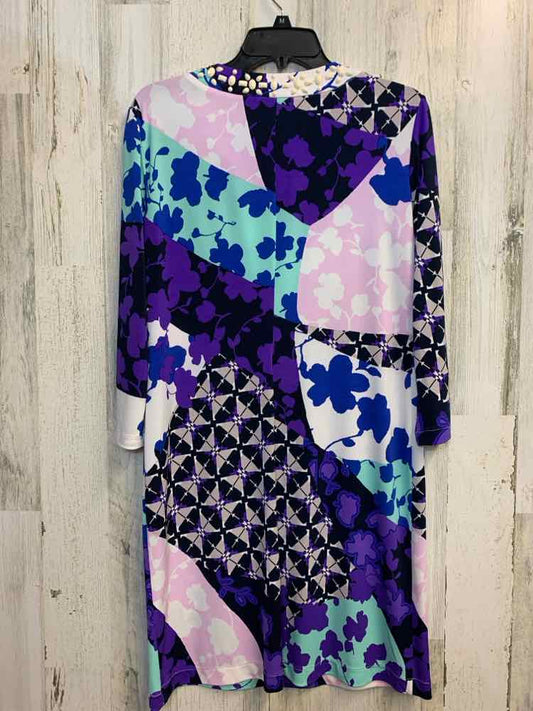 DONNA MORGAN Dresses and Skirts Size 6 PUR/BLU/MINT/BLK Patchwork Dress