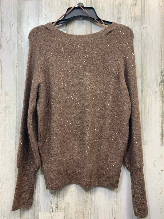 LAUREN CONRAD Tops Size S BRN/GOLD SWEATER Sweater