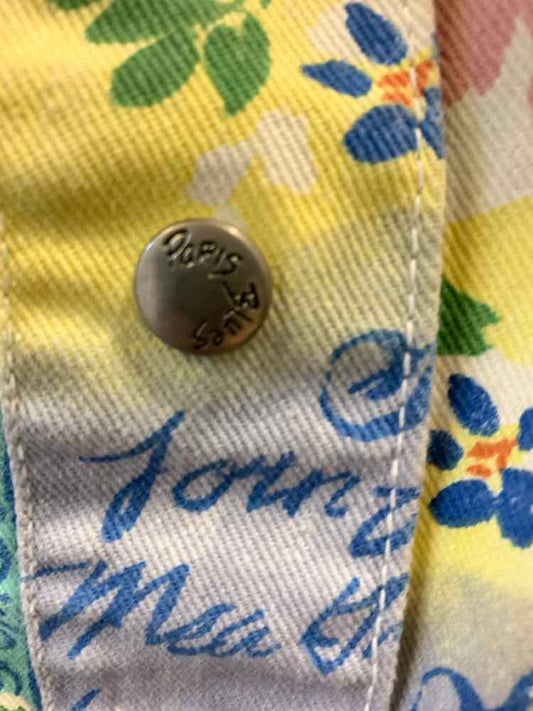 PARIS BLUES Dresses and Skirts Size 5 PASTEL MULTI-COLOR Denim FLOWERS Dress