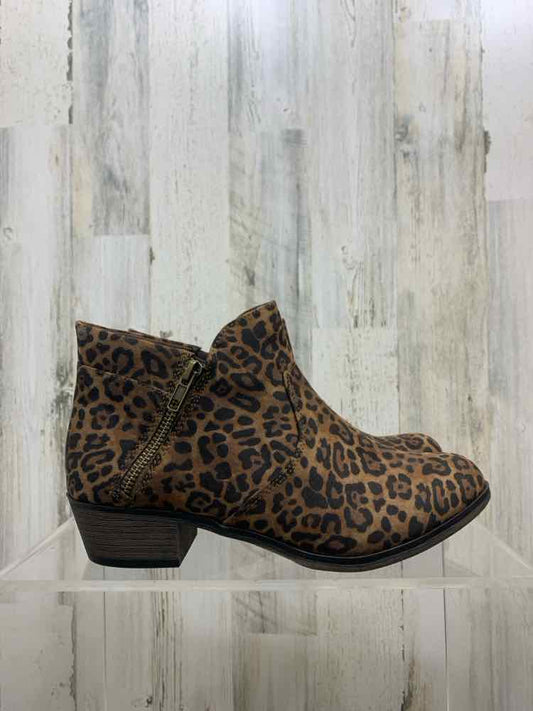 NWT SUN & STONE SHOES Shoe Size 7.5 BROWN/BLACK CHEETAH ANKLE BOOT Boots/CHEETAH