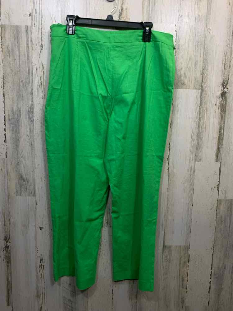 NWT PRESTON & YORK Tops Size 16 Lime Green SLEEVELESS TOP/BUTTON FRONT