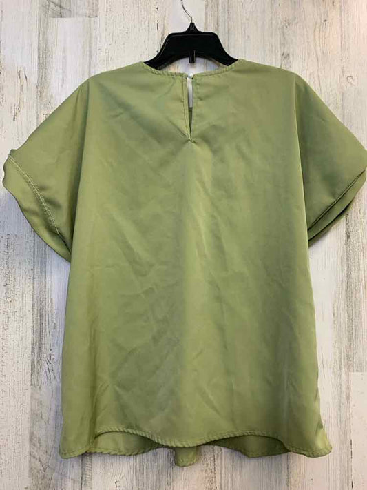 PRE-OWNED LEASTY Tops Size M Olive Solid SLEEVELESS TOP/OLIVE COLORED SLEEVELESS