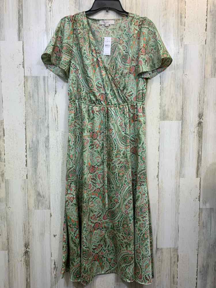 NWT LOFT Dresses and Skirts Size M GREEN/CORAL/PINK/BLACK Paisley MAXI Dress/MAX – Out of the Box Consignment