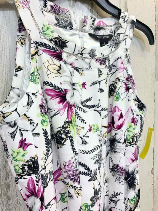 PRE-OWNED WHBM Dresses and Skirts Size 6 WHITE/PRPLE/BLACK/GREEN/TAN Dress/A-LIN