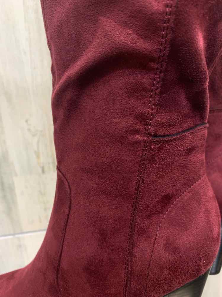 NWT STYLE & CO SHOES Shoe Size 5.5 WINE Suede Tall Boots