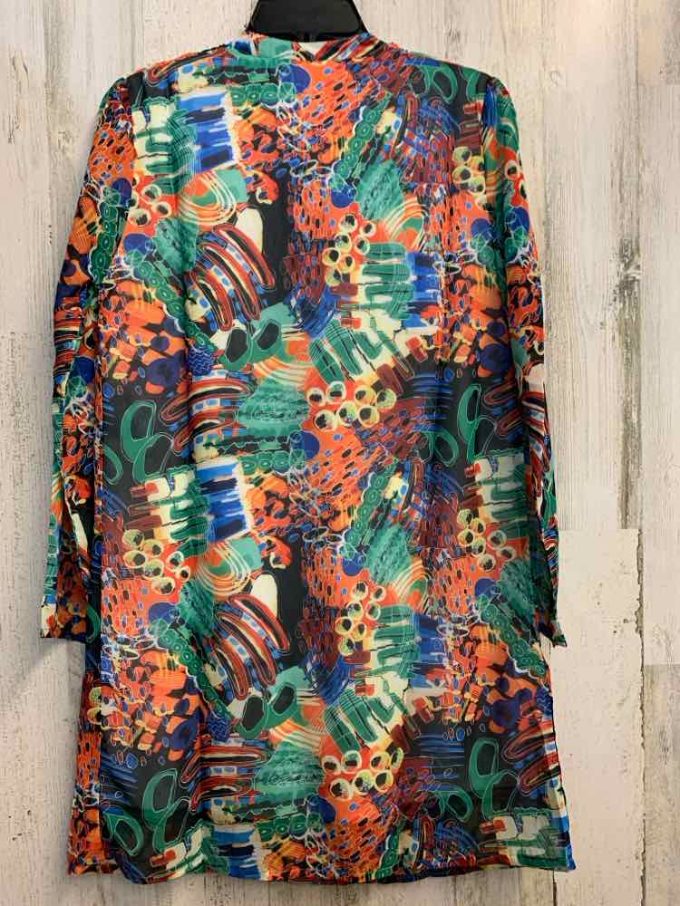 NWT BANANA BOAT Swimwear Size S Multi-Color ABSTRACT LONG SLEEVES Coverup
