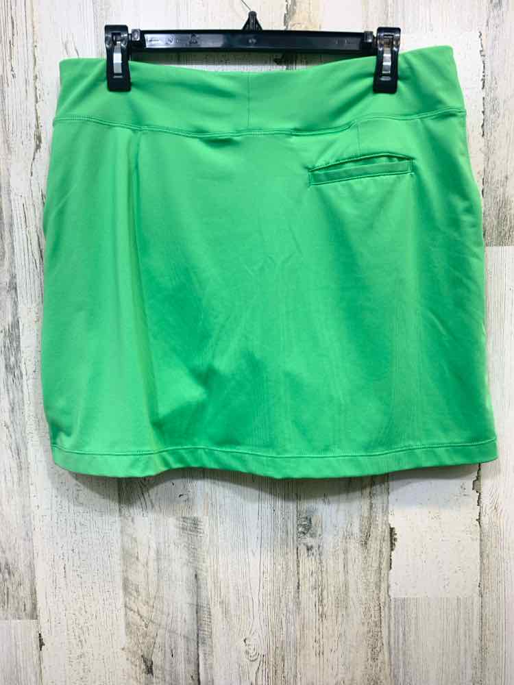 PRE-OWNED MAGGIE LANE BOTTOMS L Lime Green SKORT Activewear Bottom/FRONT POCKETS