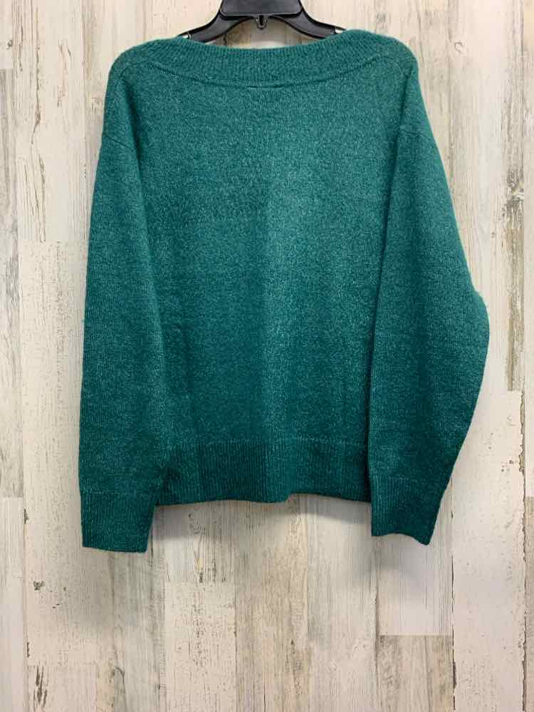 PRE-OWNED GAP Tops Size S Green Solid SWEATER Sweater/LONG SLEEVE GREEN V-CUT SW