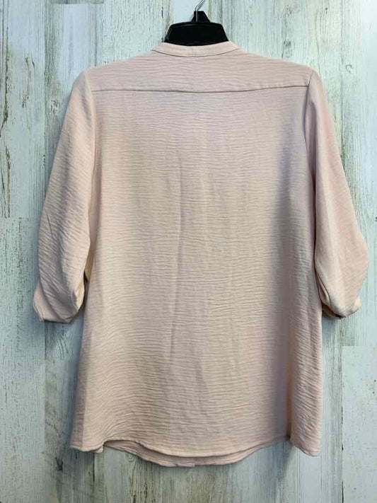 NWT CALVIN KLEIN Tops Size S BLUSH 3/4 LENGTH Shirt/BLUSH SPLIT NECK BUTTON DOWN