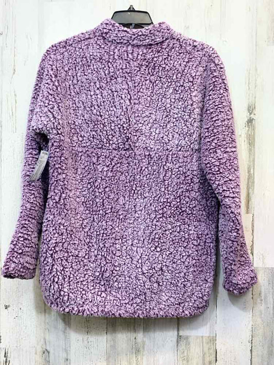 PRE-OWNED EMILY B JACKETS / COATS Size M Purple SHERPA PULL OVER Jacket
