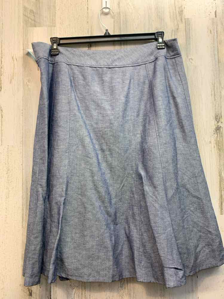 COLDWATER CREEK Dresses and Skirts Size L Blue Chambray A-LINE Skirt