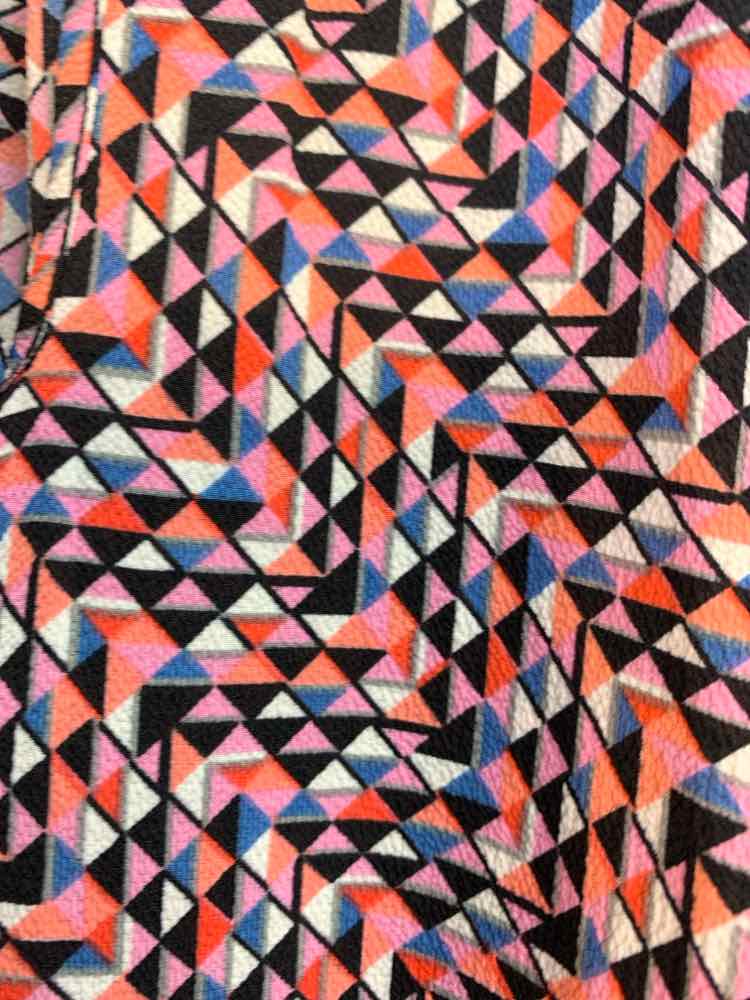 PRE-OWNED CANDIE'S Tops Size M PNK/BLK TRIANGLE SLEEVELESS TOP