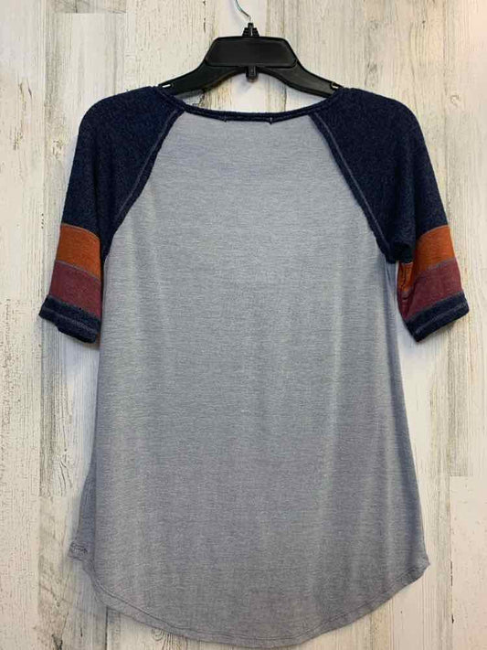 JOLT Tops Size S GRAY/BLU/ORG SHORT SLEEVES TOP
