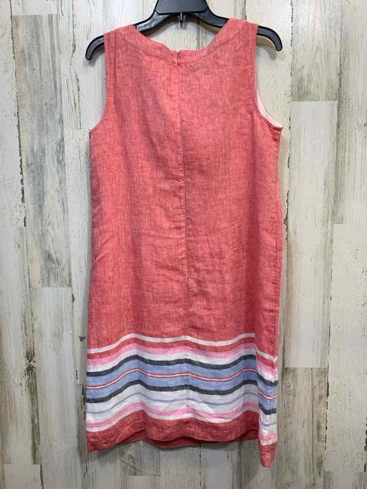 NWT TALBOTS Size RED/BLUE/WHITE/PINK/BLACK STRIPES SHIFT DRESS Dress/SLEEVE-LESS