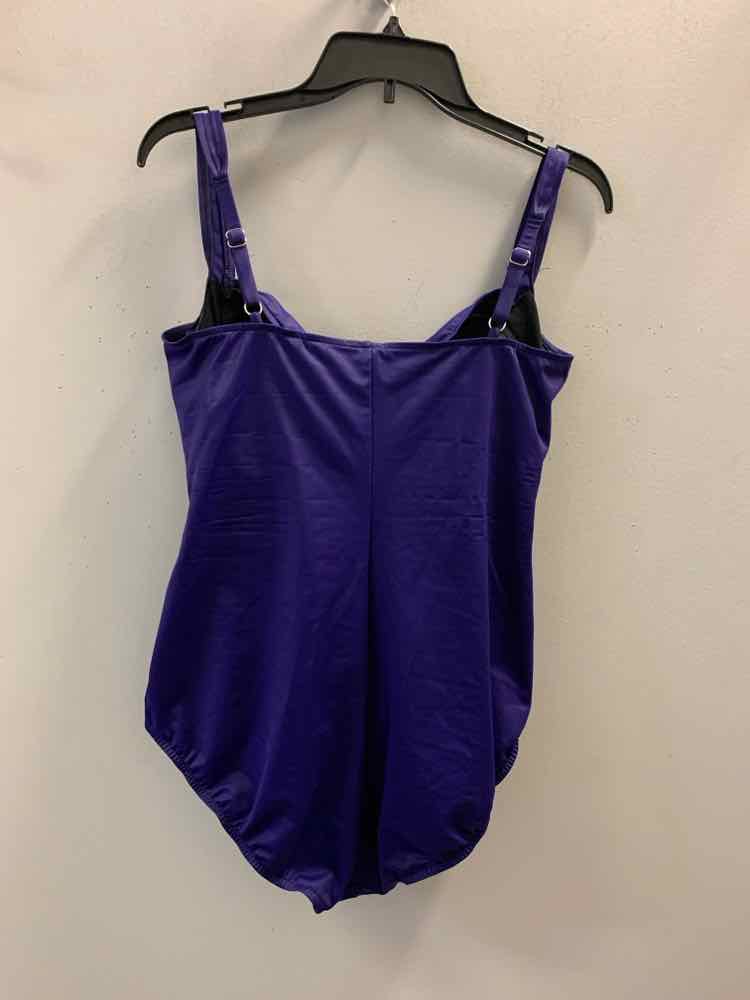 TRIMSHAPER Swimwear Size 18 Purple SPAGHETTI STRAP Swimsuit