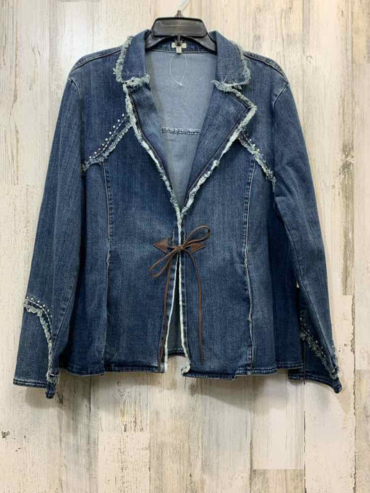 NWT REBA JACKETS / COATS Size X Denim DENIM JEAN JACKET Jacket/OPEN FRONT JEAN J