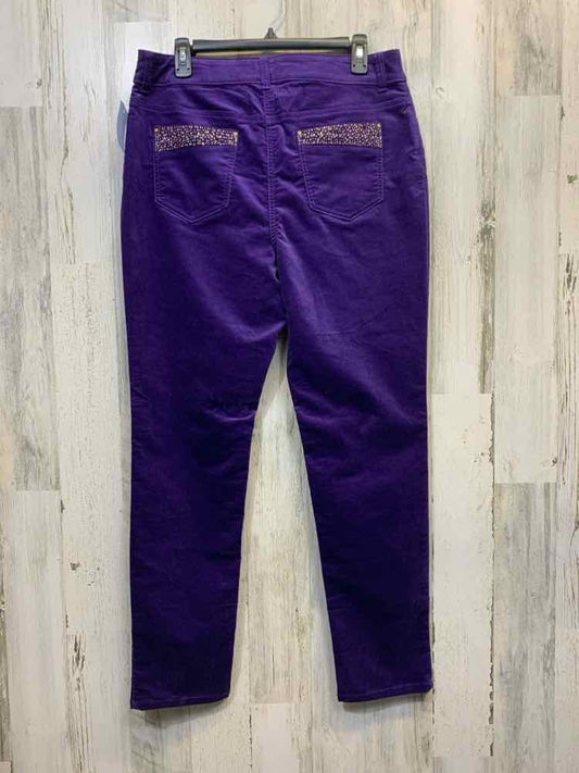 PRE-OWNED Size 1.5 CHICO BOTTOMS Purple Solid STRAIGHT Pants/STRAIGHT PURPLE VEL