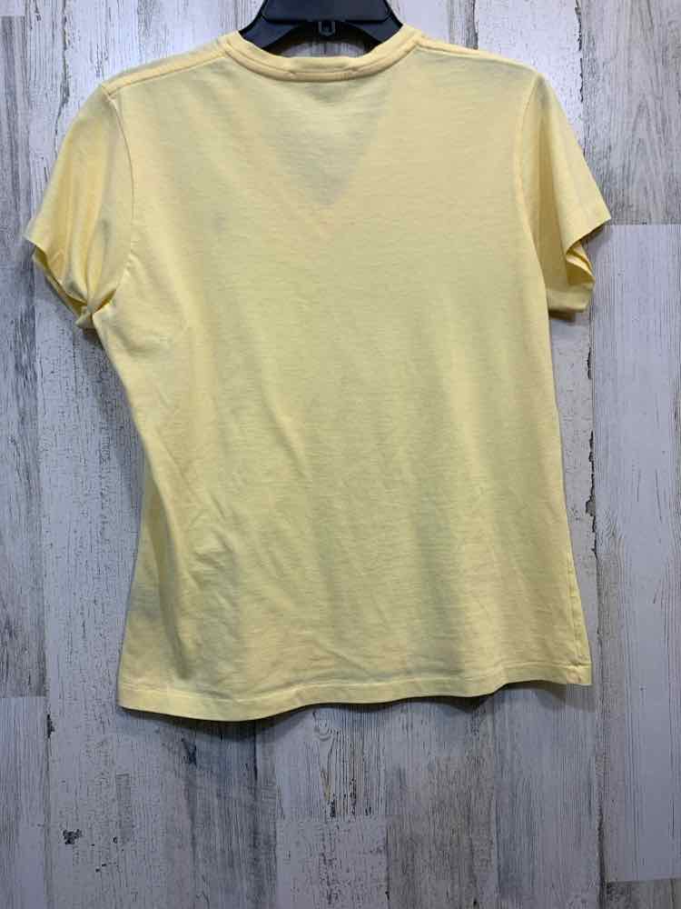 PRE-OWNED POLO Tops Size M Yellow SHORT SLEEVES/V NECK T-shirt