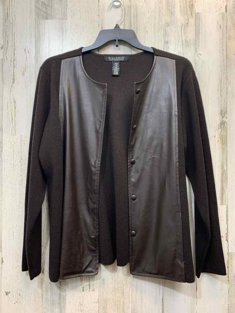 PRE-OWNED DIALOGUE JACKETS / COATS Size L DARK BRN JACKET Jacket/DARK BROWN BUTT