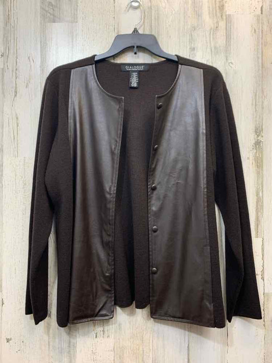 PRE-OWNED DIALOGUE JACKETS / COATS Size L DARK BRN JACKET Jacket/DARK BROWN BUTT