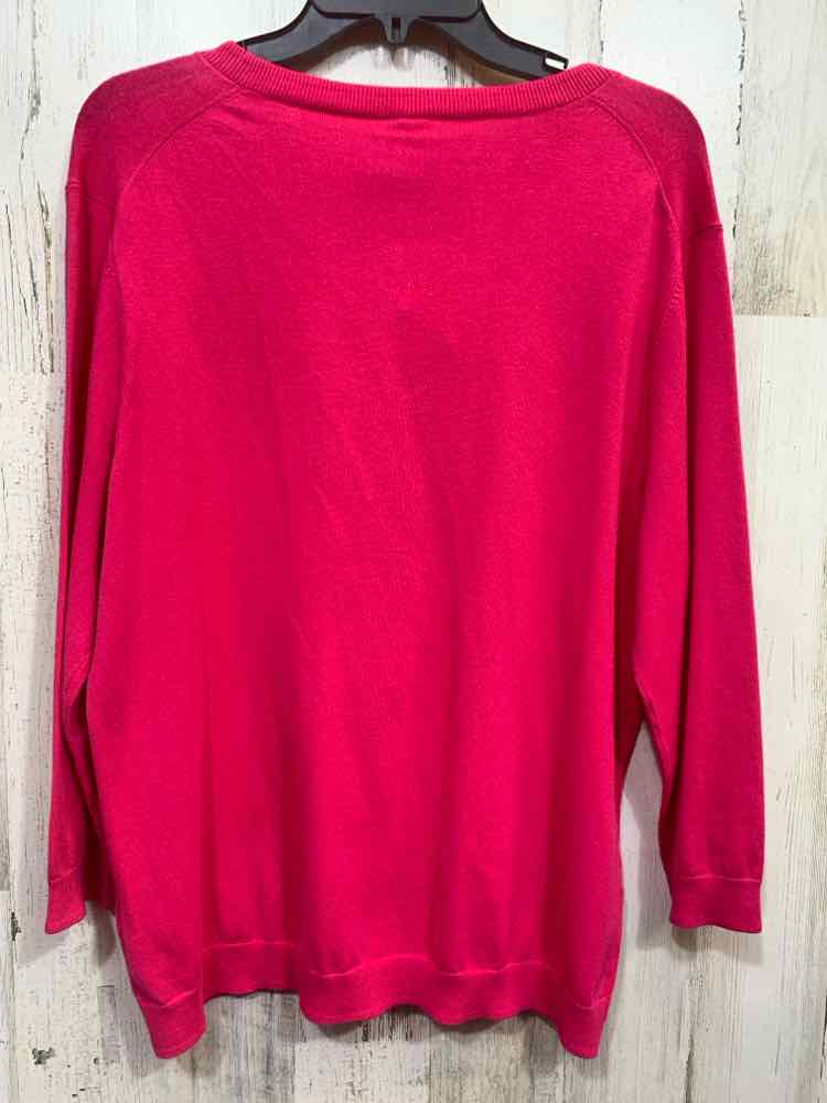 NWT MADISON Size XL Tops FUSHIA LONG SLEEVE BUTTON UP Cardigan