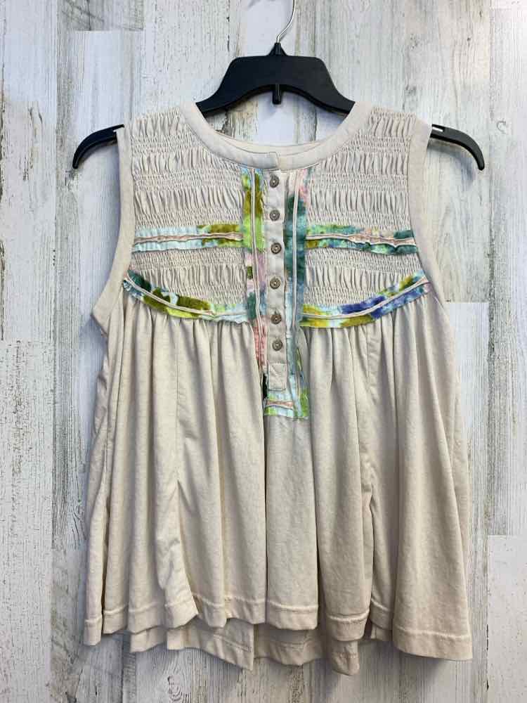 PRE-OWNED EASEL Tops Size S Tan SLEEVELESS TOP