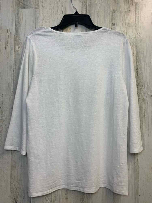 NWT CHICOS Tops Size 0 White 3/4 LENGTH TOP