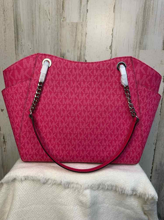 MICHAEL KORS HOT PINK Purse/DRAGON FRUIT COLOR TOTE/JET SET TRAVEL