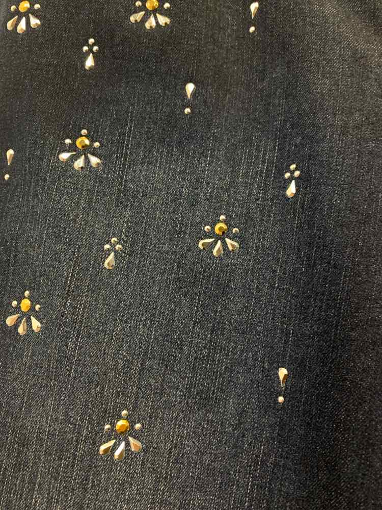 Size 10S GLORIA VANDERBILT BOTTOMS DARK BLUE Denim STRAIGHT Jeans