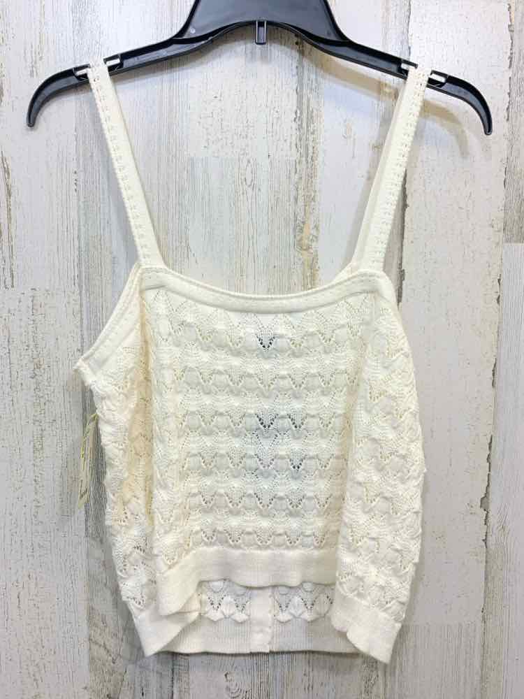 NWT UNIVERSAL THREADS Tops Size M White KNIT CROP Blouse