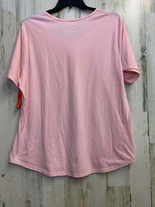 PRE-OWNED JMS PLUS SIZES Size 3X LIGHT PINK SHORT SLEEVES TOP