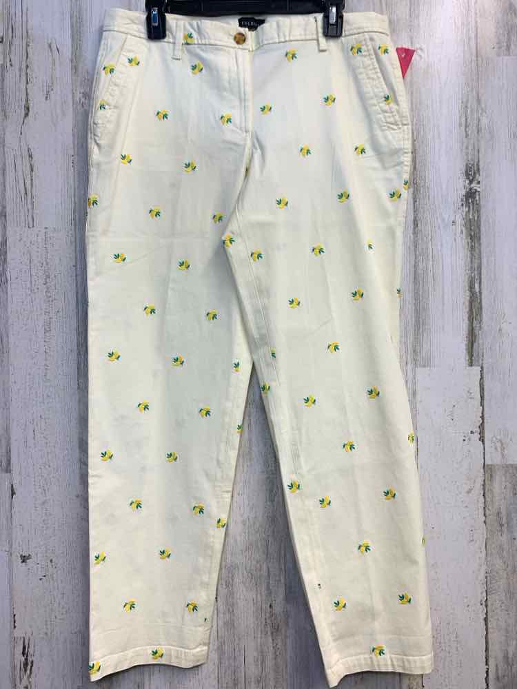 PRE-OWNED Size 8 TALBOTS BOTTOMS PASTEL YELLOW LEMONS Pants