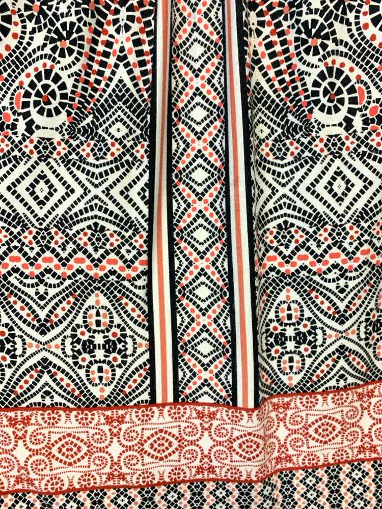 PRE-OWNED SOMA Dresses and Skirts Size M BLK/WHT/RED PATTERN SLEEVELESS Dress
