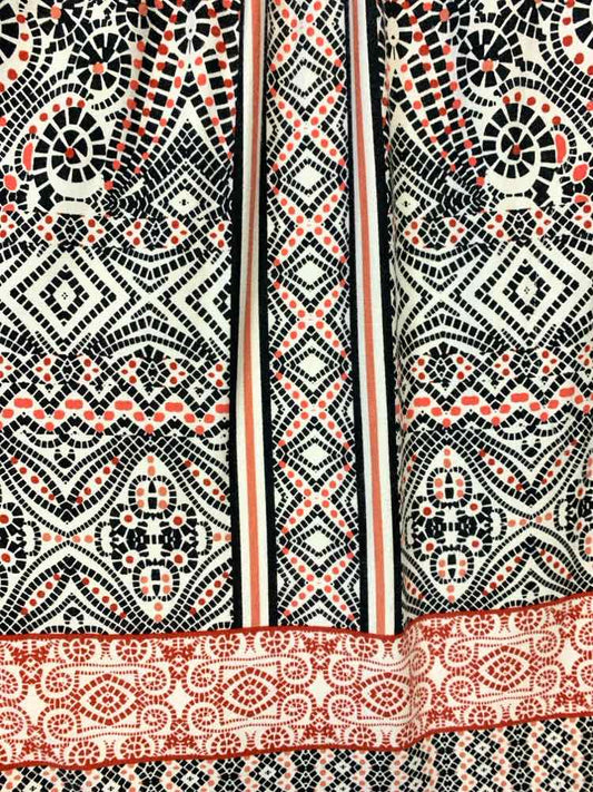 PRE-OWNED SOMA Dresses and Skirts Size M BLK/WHT/RED PATTERN SLEEVELESS Dress