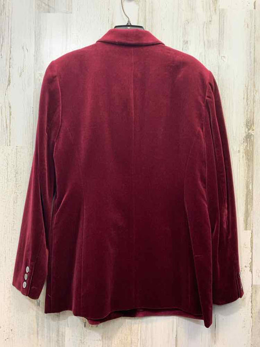 TALBOTS JACKETS / COATS Size 10 WINE Velour COAT Coat